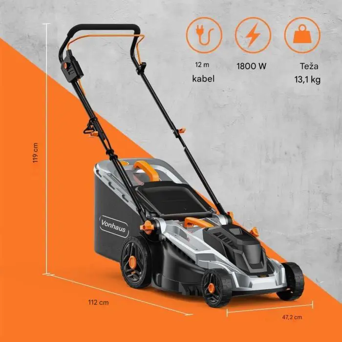 VonHaus 1800W Electric Lawn Mower