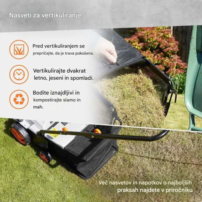 VonHaus 2-in-1 Lawn Aerator and Scarifier, 1800W