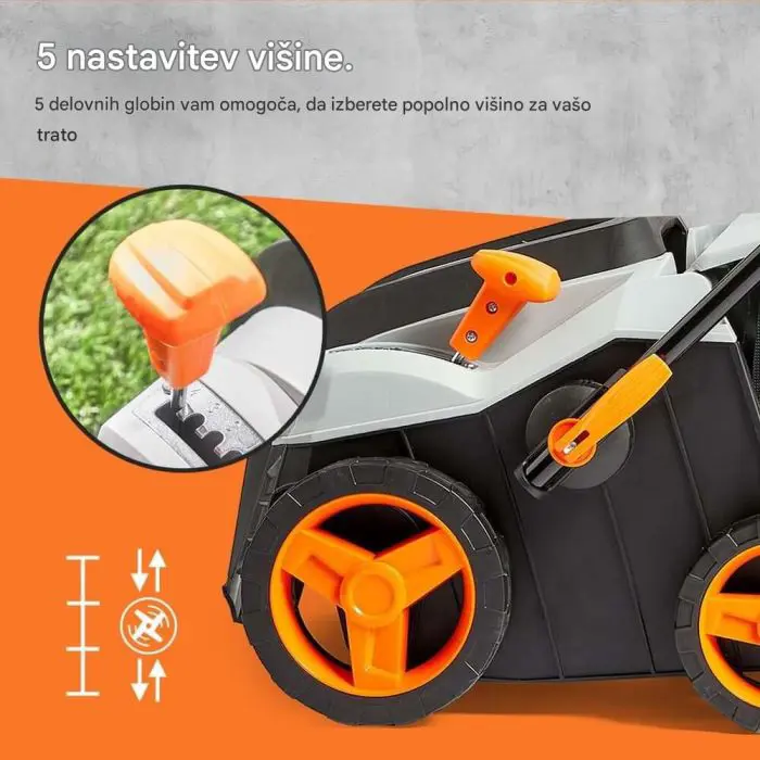 VonHaus 2-in-1 Lawn Aerator and Scarifier, 1800W