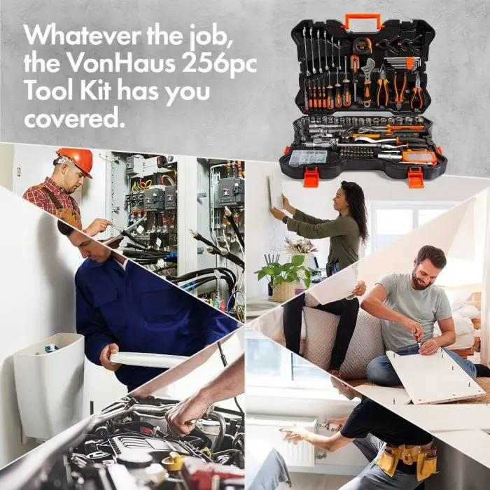 VonHaus 256-piece hand tool set