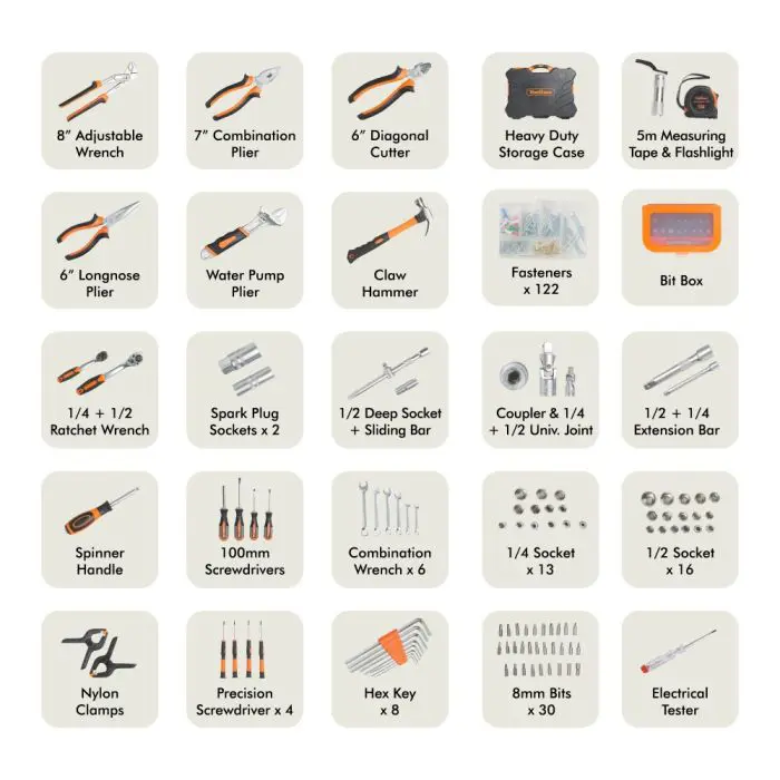 VonHaus 256-piece hand tool set