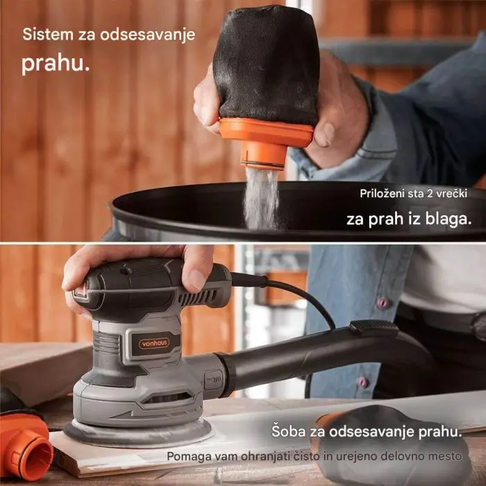 VonHaus 300 W ekscentrični brusilnik