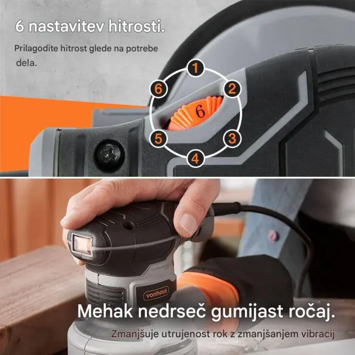 VonHaus 300 W ekscentrični brusilnik