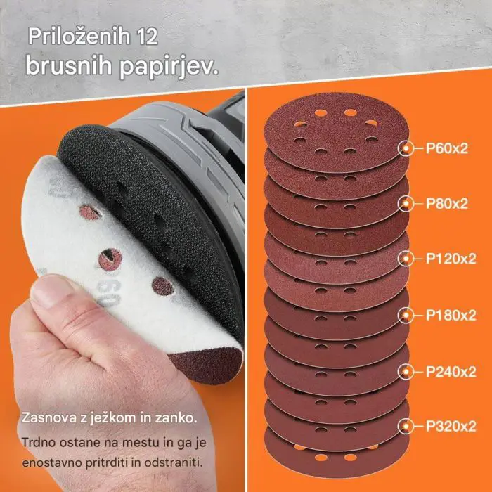 VonHaus 300 W ekscentrični brusilnik
