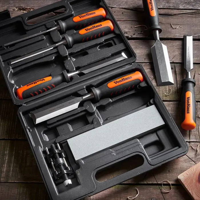 VonHaus 8-piece woodworking chisel set