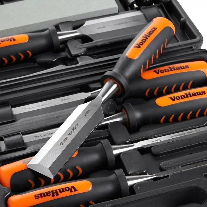 VonHaus 8-piece woodworking chisel set