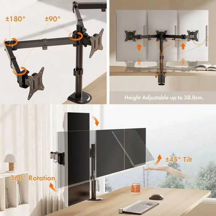 Vonhaus bracket for three monitors up to 27 ''
