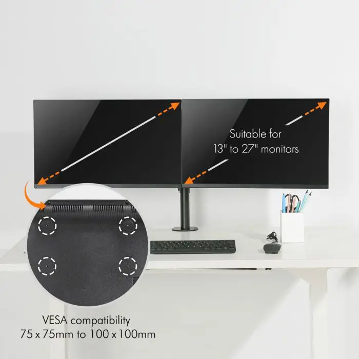 VonHaus dual desktop bracket for two monitors (13 - 32 '')
