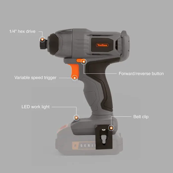 VonHaus E-Series cordless impact screwdriver 18V