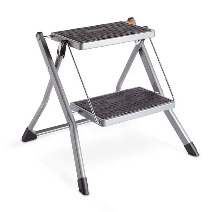 VonHaus folding 2-pole steel ladder
