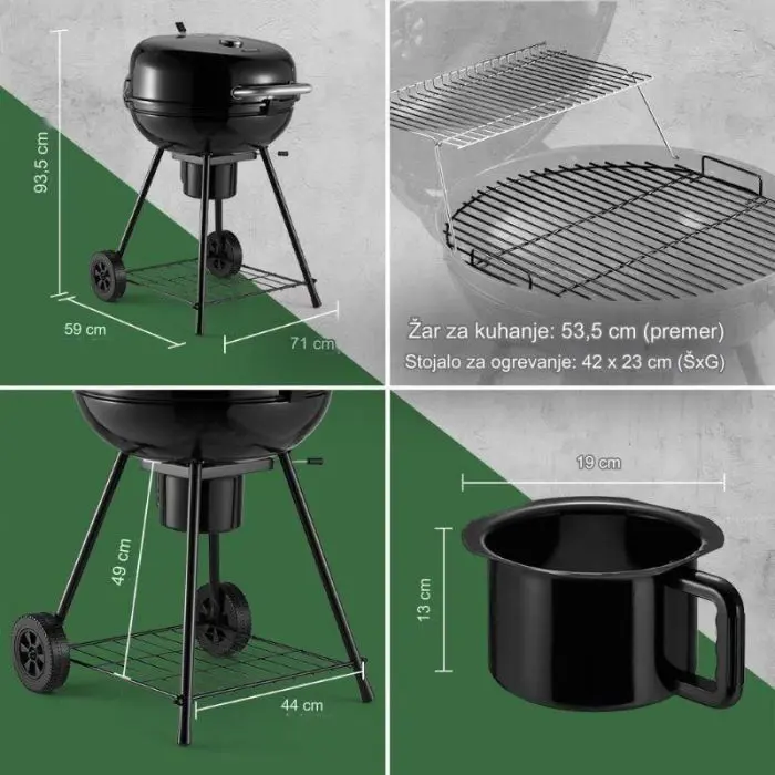 VonHaus Kettle BBQ charcoal grill