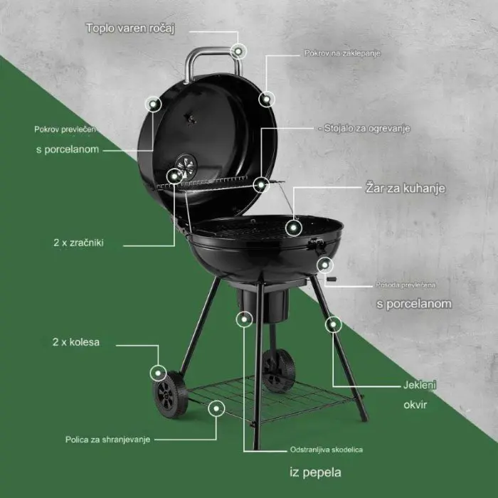 VonHaus Kettle BBQ charcoal grill