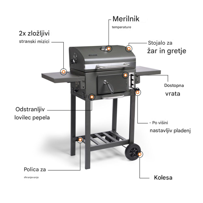 Vonhaus Portable Charcoal Bill 2500869