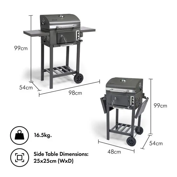 Vonhaus Portable Charcoal Bill 2500869