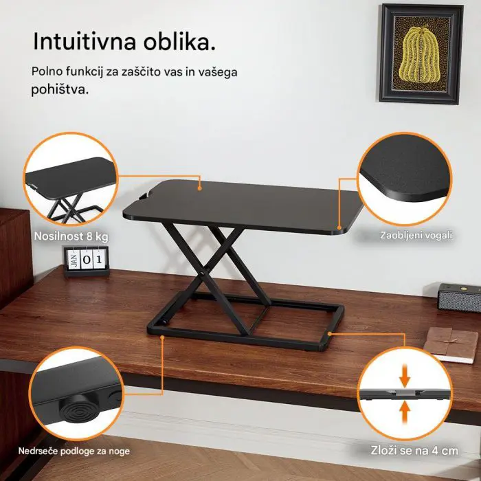 VonHaus Ultratanki nastavek za sedeče-stoječo mizo