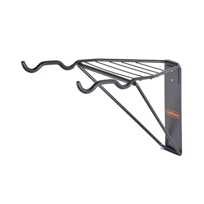 VonHaus wall-mounted folding bike rack with shelf