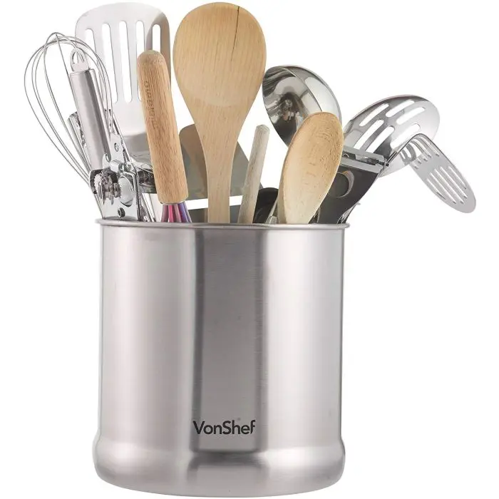 VonShef stainless steel kitchen utensil holder
