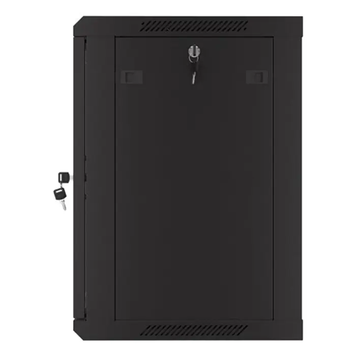 WALL-HUNG RACK CABINET 19" 12U 600X450 BLACK PERFORATED DOOR LANBERG (FLAT PACK)