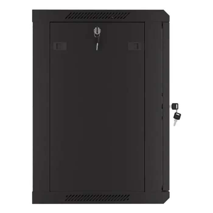 WALL-HUNG RACK CABINET 19" 12U 600X450 BLACK PERFORATED DOOR LANBERG (FLAT PACK)