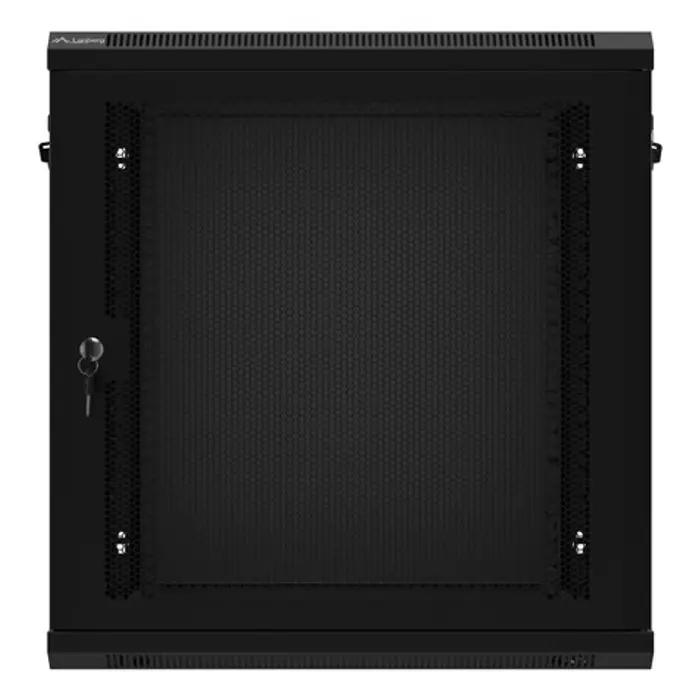 WALL-HUNG RACK CABINET 19" 12U 600X450 BLACK PERFORATED DOOR LANBERG (FLAT PACK)