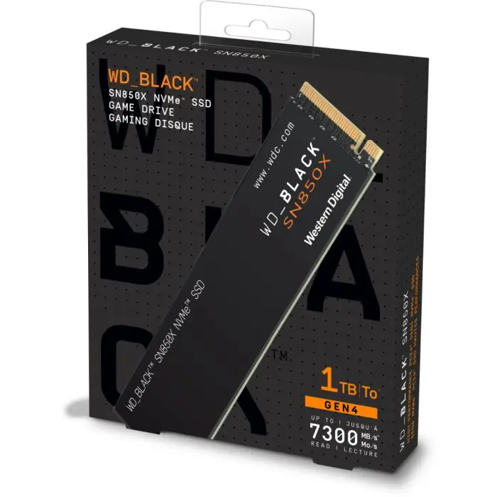 WD 1TB SSD BLACK SN850X M.2 NVMe x4 Gen4
