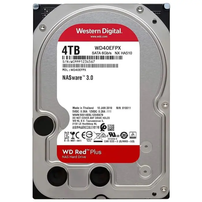 WD 4TB Red Plus 3,5" SATA 6Gb/s 5400rpm 256MB HDD disk