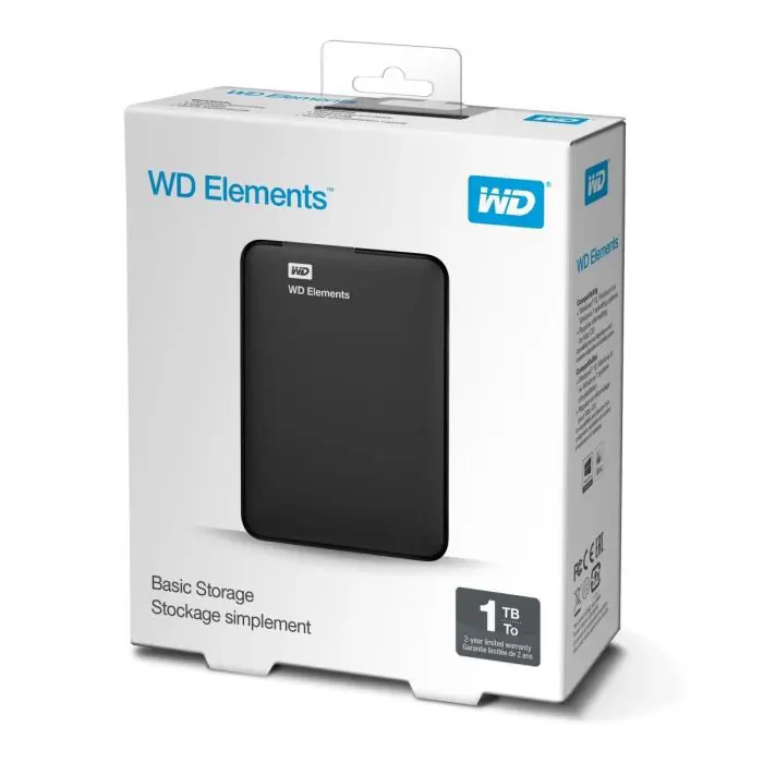 WD Elements 2.5 "1TB external drive, USB 3.0