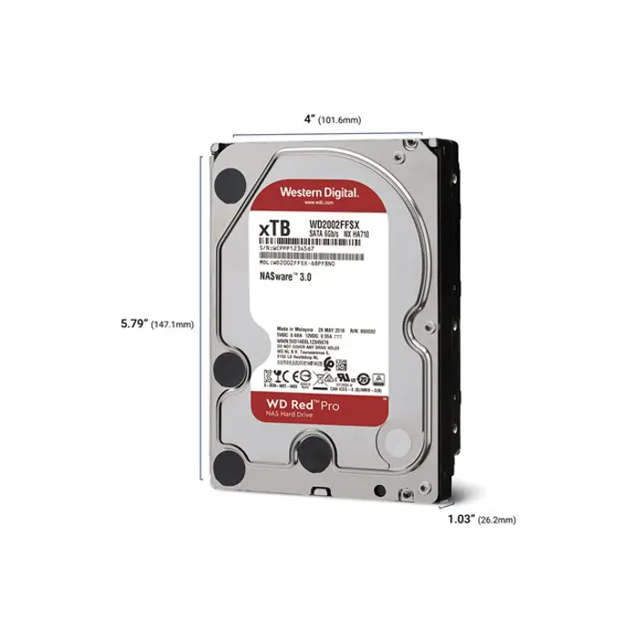 WD Red Pro NAS 22TB SATA 6Gb/s 3.5inch
