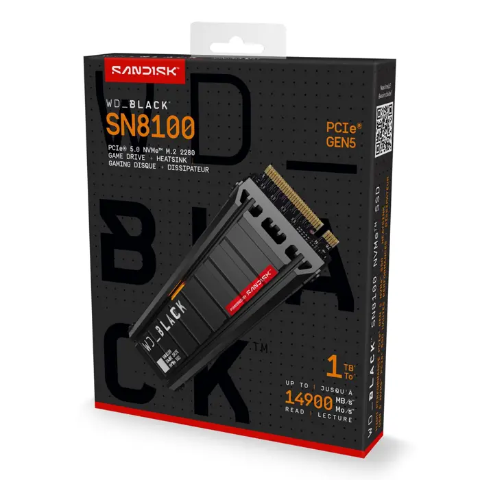 Western Digital Black WD_BLACK™ SN8100 NVMe™ SSD POWERED BY SANDISK 1 TB, [With Heatsink]