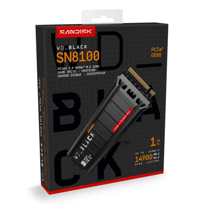 Western Digital Black WD_BLACK™ SN8100 NVMe™ SSD POWERED BY SANDISK 1 TB, [With Heatsink]