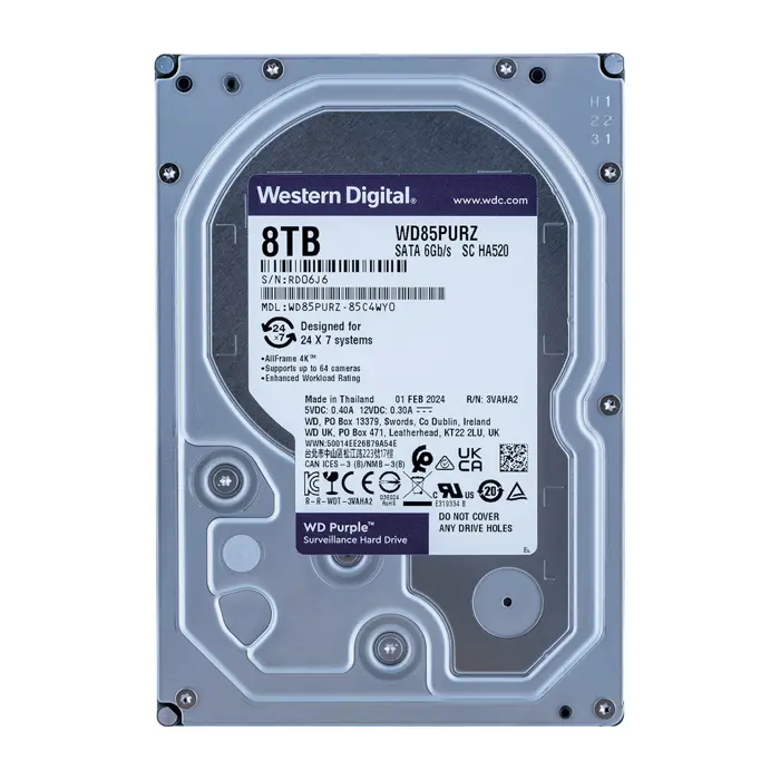 Western Digital Blue 8TB WD PURPL 8TB WD PURPLE 3.5" Serial ATA III