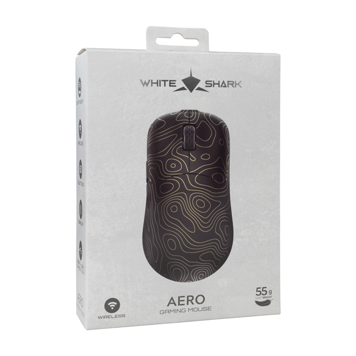 WHITE SHARK bežični gaming miš WGM-5015 AERO 10.000dpi zlatni