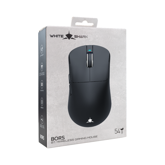 WHITE SHARK bežični gaming miš WGM-5021 BORS 12.000dpi crni