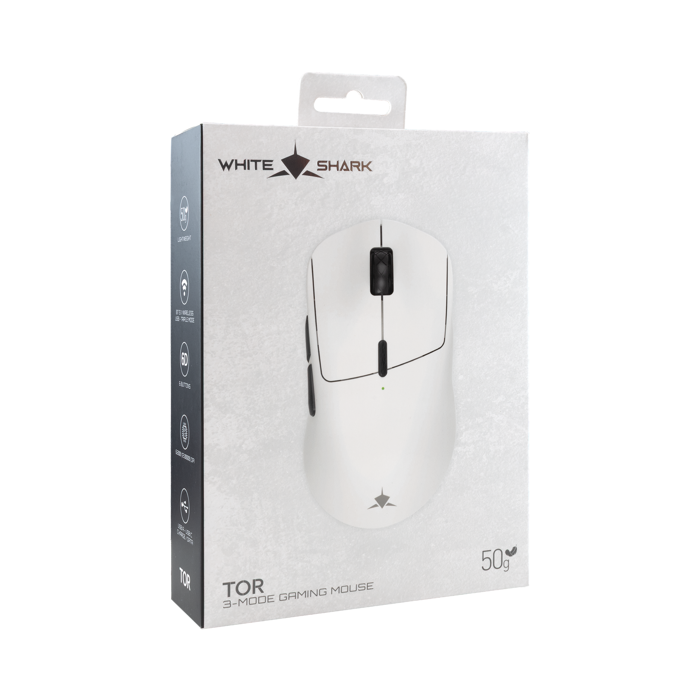 WHITE SHARK bežični miš WGM-5024 TOR 12.000dpi bijeli