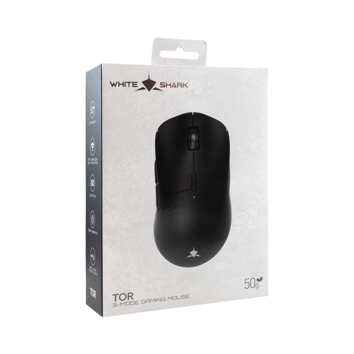 WHITE SHARK bežični miš WGM-5024 TOR 12.000dpi crni