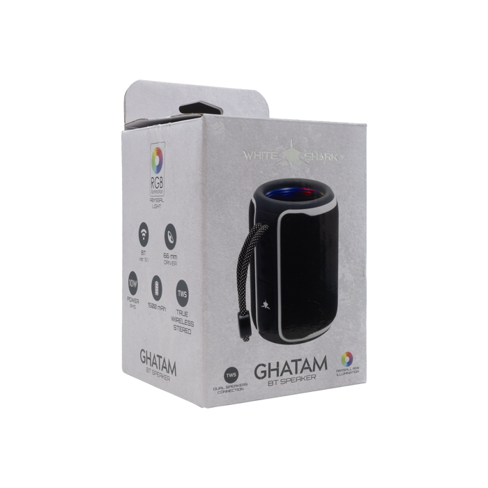 WHITE SHARK bluetooth zvučnik GHATAM crno/bijeli