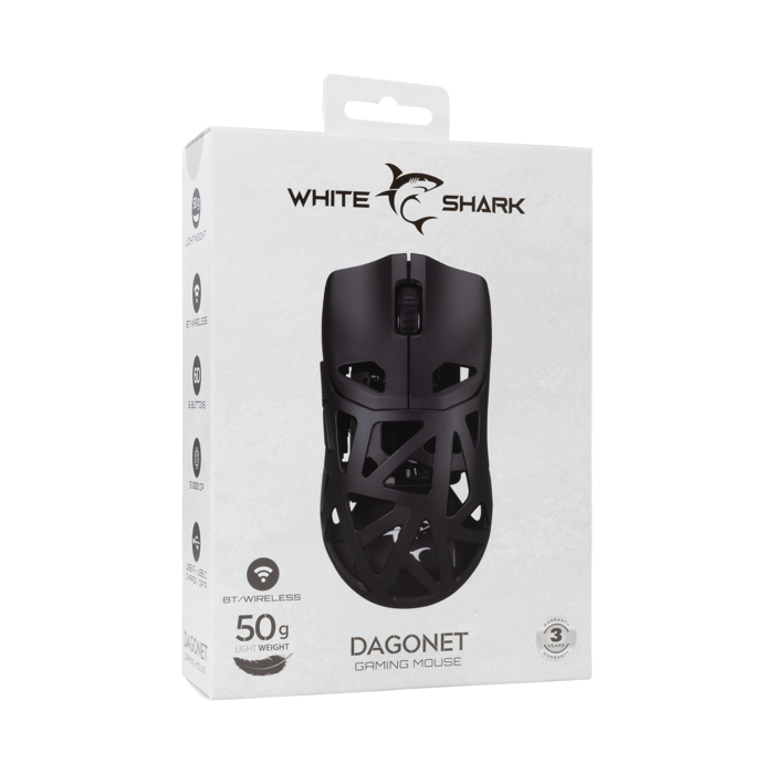 WHITE SHARK gaming bežični miš WGM-5019 DAGONET 24.000dpi crni