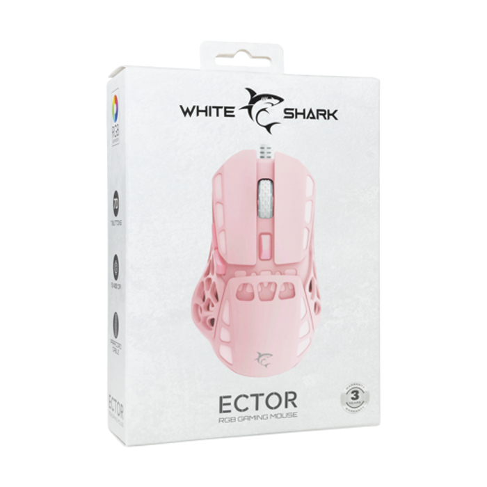 WHITE SHARK gaming miš GM-5016 ECTOR rozi 12.000dpi