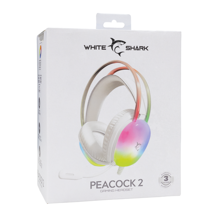 WHITE SHARK gaming slušalice GH-2444 PEACOCK-2 bijele