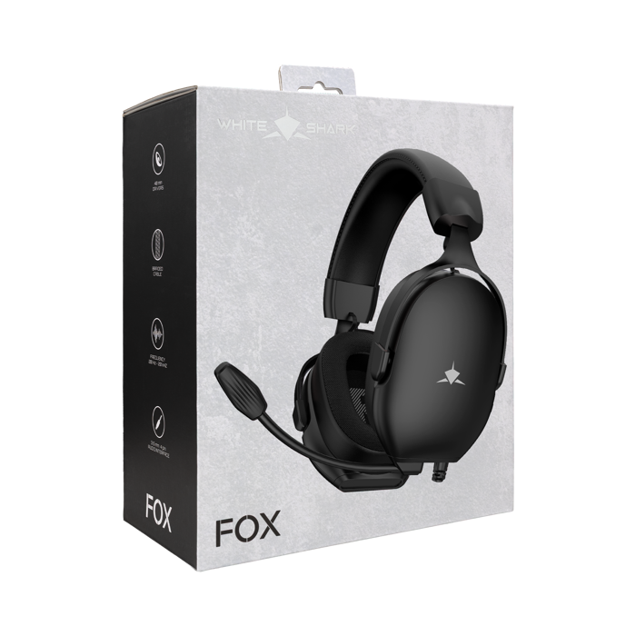 WHITE SHARK gaming slušalice GH-2445 FOX crne