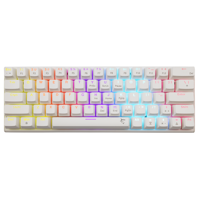 WHITE SHARK gaming tipkovnica GK-002221V2 WAKIZASHI-2 bijela pl.sw US