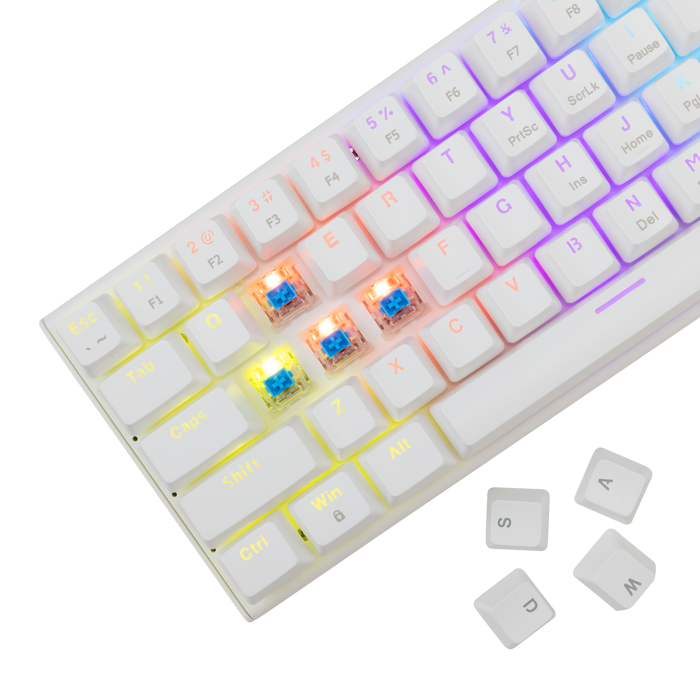 WHITE SHARK gaming tipkovnica GK-002221V2 WAKIZASHI-2 bijela pl.sw US