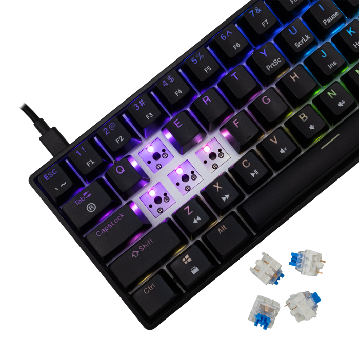 WHITE SHARK gaming tipkovnica GK-004121 SHINOBI-2 crna pl.sw. US