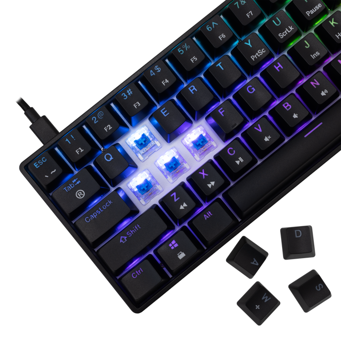 WHITE SHARK gaming tipkovnica GK-004121 SHINOBI-2 crna pl.sw. US