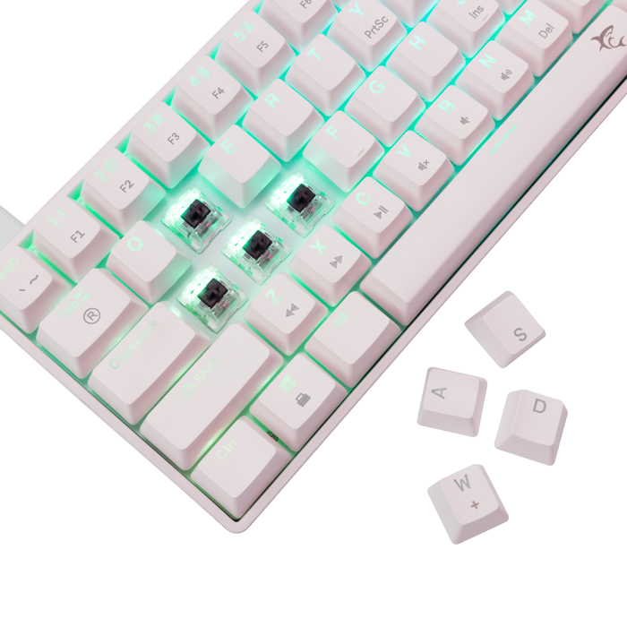 WHITE SHARK gaming tipkovnica GK-004231 SHINOBI-2 bijela sm.sw. US