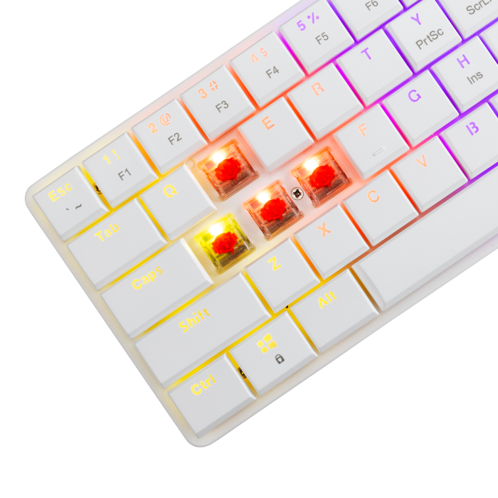 WHITE SHARK gaming tipkovnica GK-006111 NAGAMAKI bijela crv.sw. US