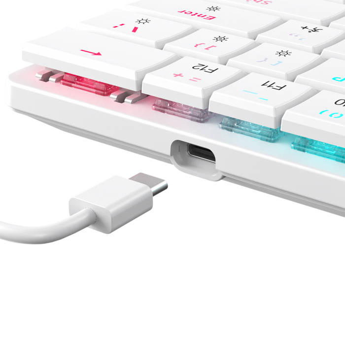 WHITE SHARK gaming tipkovnica GK-006112 NAGAMAKI bijela / crveni sw