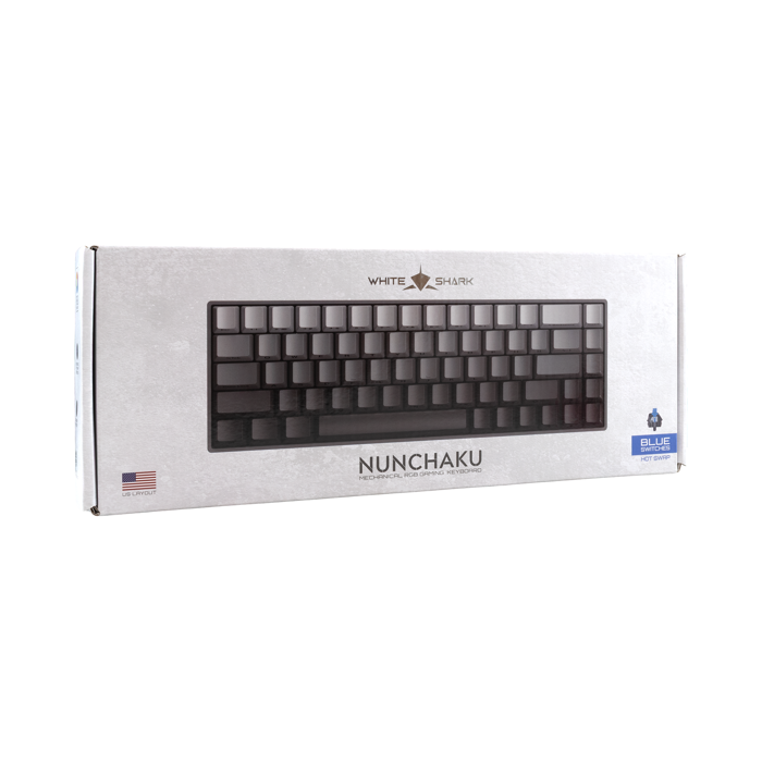 WHITE SHARK gaming tipkovnica GK-007721 NUNCHAKU gradient siva pl.sw. US