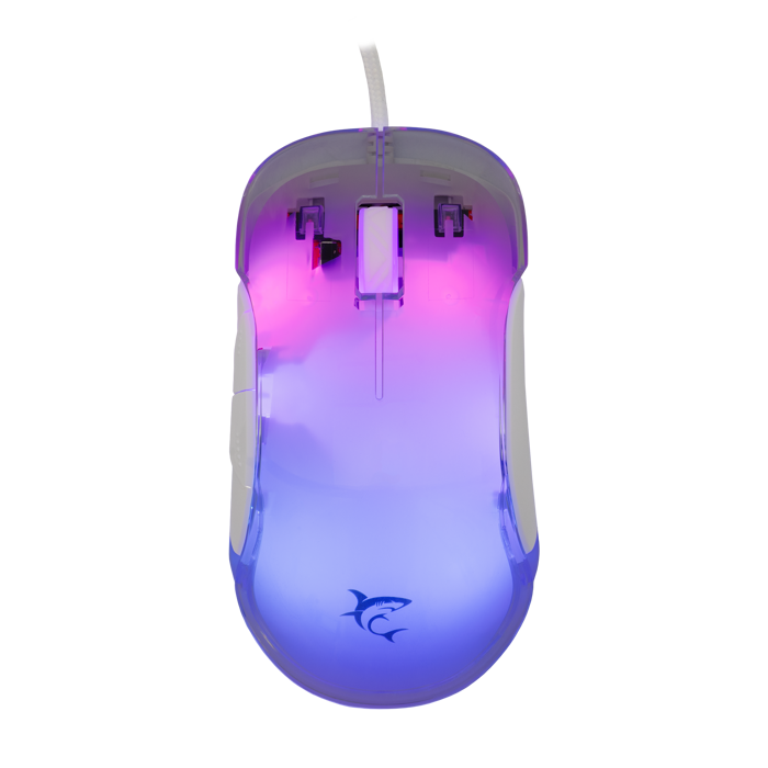 WHITE SHARK RGB gaming miš GM-5017 MORDRED bijeli 12.800dpi