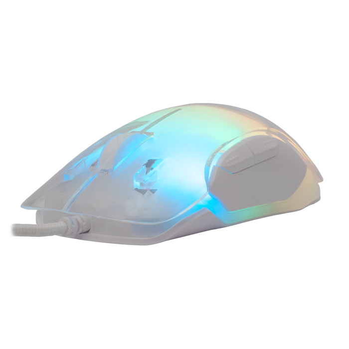 WHITE SHARK RGB gaming miš GM-5017 MORDRED bijeli 12.800dpi